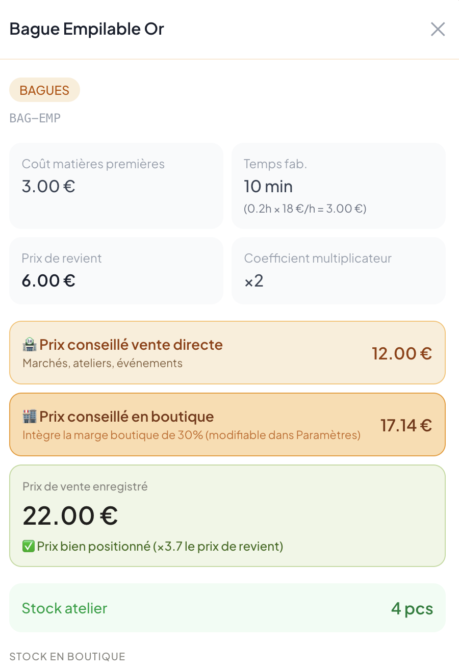 Fixer ses prix ArtisanApp